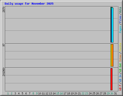 Daily usage for November 2025
