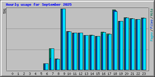Hourly usage for September 2025