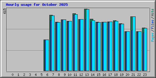 Hourly usage for October 2025