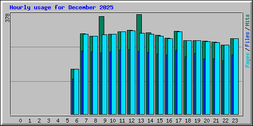 Hourly usage for December 2025