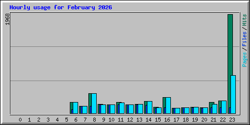 Hourly usage for February 2026